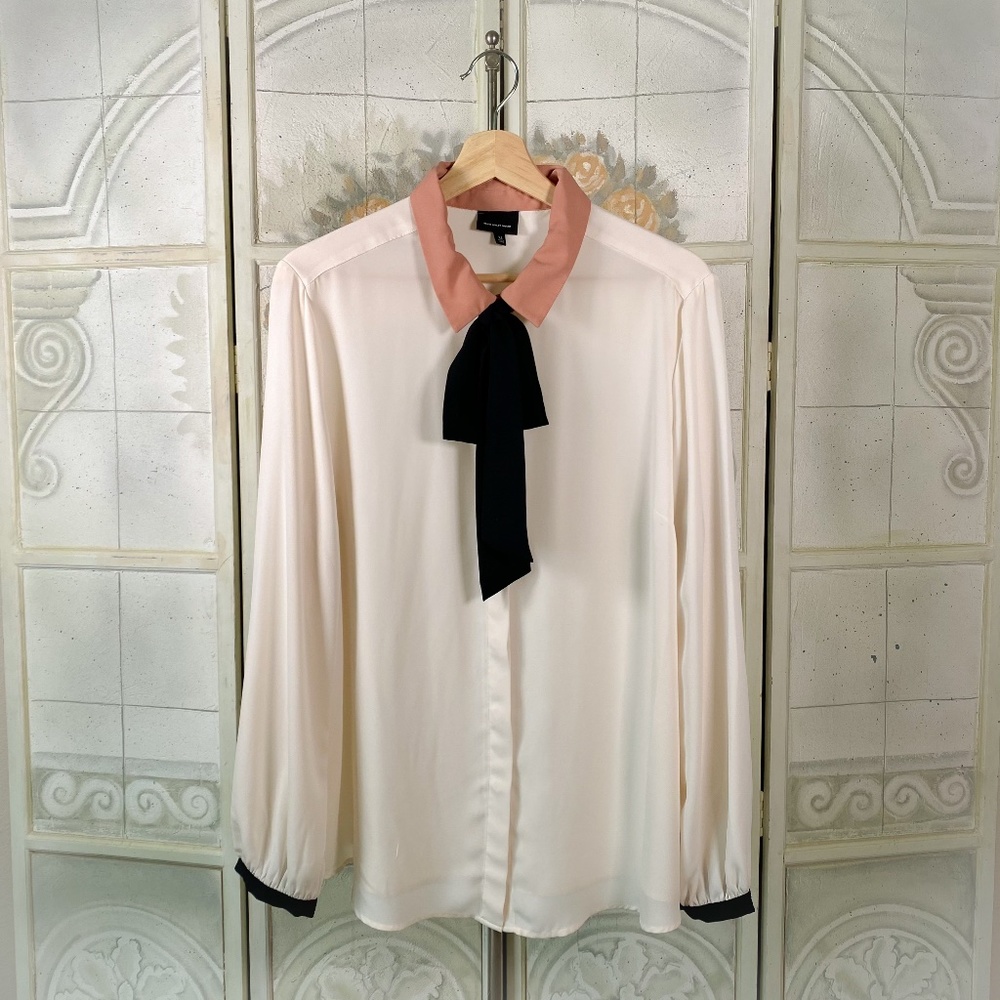 Who What Wear | Button Down Top with Accent Tie